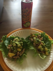 Grilled Chicken with Mango Salsa - served in lettuce wraps...this time